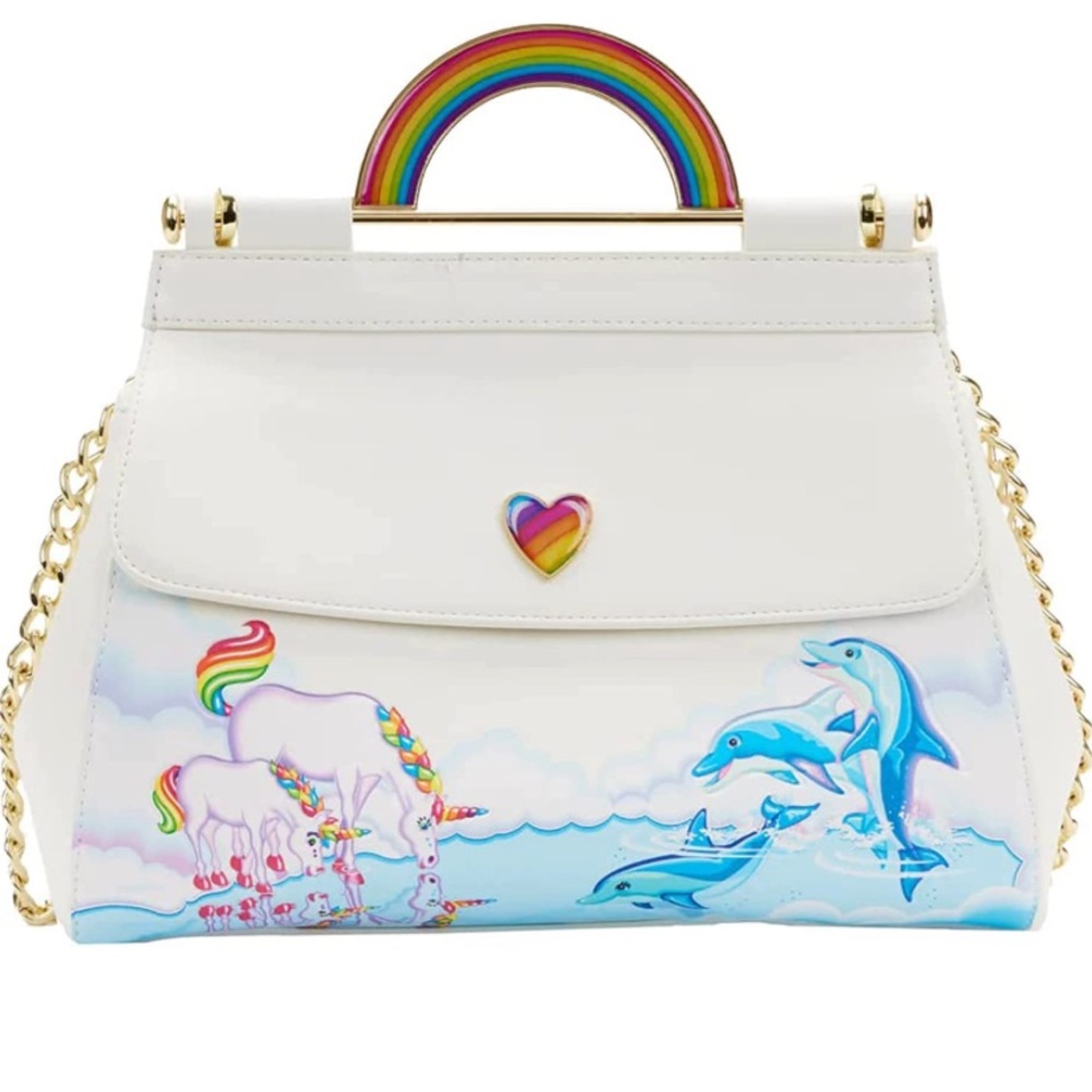 Loungefly Lisa Frank Markie Reflection Crossbody Bag Rainbow Retro